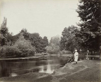 Dhul-Kanal unterhalb von Chunar Bagh, Kaschmir, ca. 1865 von Samuel Bourne