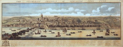 Die Südostansicht von Newcastle Upon Tyne von Samuel Buck
