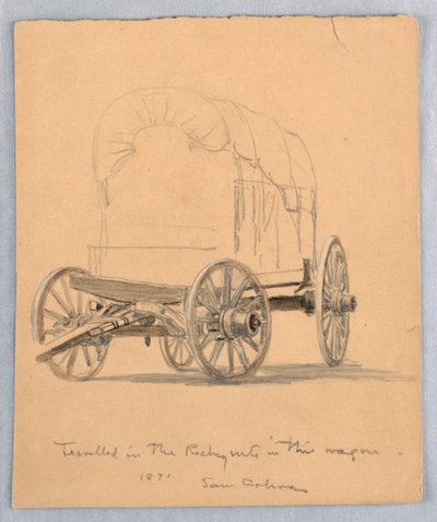 Studie von Planwagen, 1871 von Samuel Colman