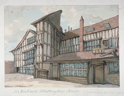 Haus von Sir Richard Whittington, Milton Street, City of London, 1800 von Samuel Ireland