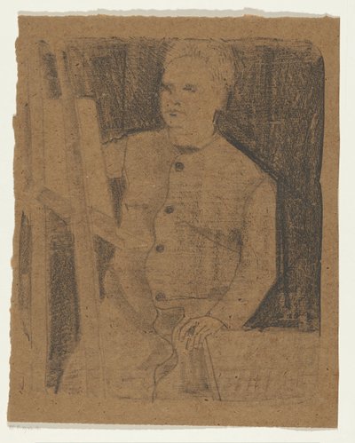 Selbstporträt hinter Staffelei von Samuel Jessurun de Mesquita (signed by artist)
