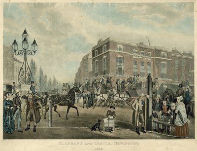 Elephant and Castle, Newington, London, 1826 von Samuel John Egbert Jones