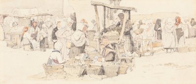 Ein Markt im Freien von Samuel Prout