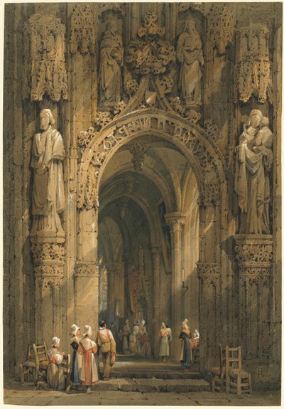 Inneres einer Kathedrale von Samuel Prout