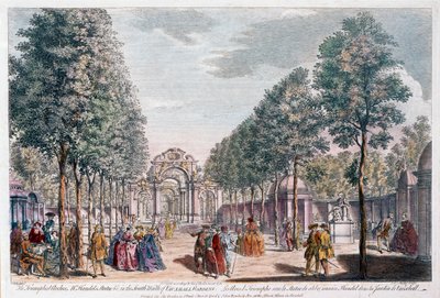 Vauxhall Gardens (gestochen von Johann Sebastian Müller) von Samuel Wale