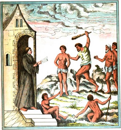 Champlain Westindische Inseln Tafel LXI - Bericht der Indianer von Samuel de Champlain