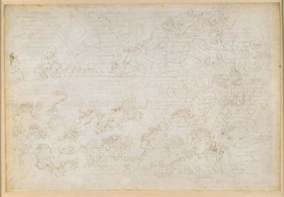Die Göttliche Komödie, Inferno XXIV. Vergil und Dante im achten Kreis der Hölle (Malebolge), 7. Bolgia: Bestrafung der Diebe und Räuber; Die Weissagungen des Vanni Fucci von Sandro Botticelli