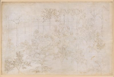 Die Göttliche Komödie, Purgatorio XXXIII. Das Irdische Paradies: Beatrice im Kreis der Tugenden; Aufbruch; Dantes Bad im Fluss Eunoe von Sandro Botticelli
