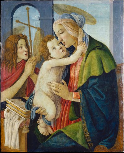 Madonna mit Kind und dem kleinen Johannes von Sandro Botticelli