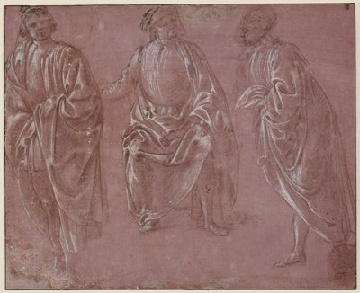Drei gewandete Figuren von Sandro Botticelli