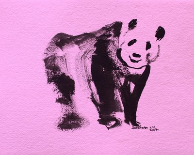 Niedlicher Rosa Panda von Santhosh ch