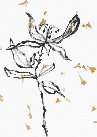 Zarte Blumenskizze von Santhosh ch