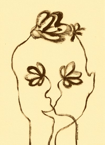 Träumerisches Blumen-Gesicht von Santhosh ch