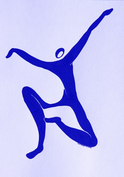 Dynamischer blauer Tänzer von Santhosh ch
