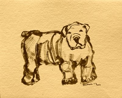Ausdrucksstarke Bulldogge Skizze von Santhosh ch