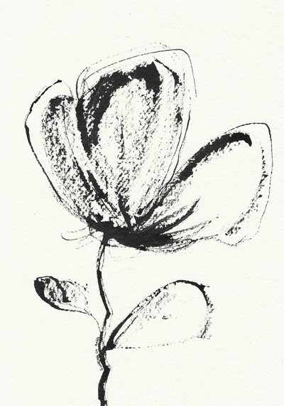 Ausdrucksstarke Tintenblume von Santhosh ch