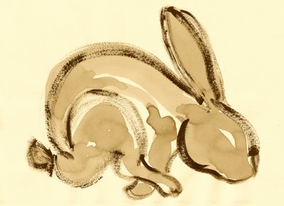 Ausdrucksstarkes Sepia-Kaninchen von Santhosh ch