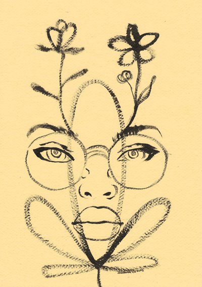 Blumen-Gesichtszeichnung von Santhosh ch
