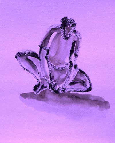 Kniende Reflexion von Santhosh ch