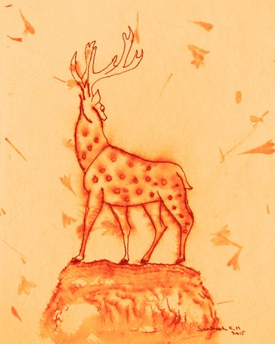 Majestätischer gefleckter Hirsch von Santhosh ch