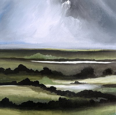 Neblige lila Landschaft von Santhosh ch