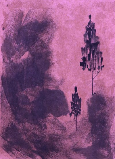 Violette Schattenlandschaft von Santhosh ch