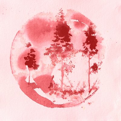 Gelassene rote Bäume von Santhosh ch