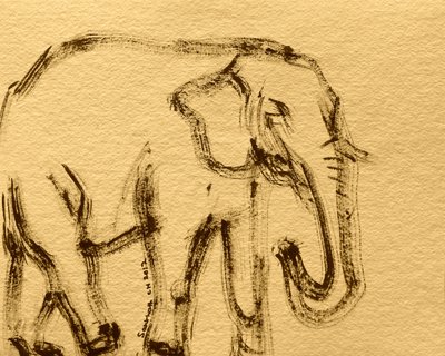 Wilde Elefant Skizze von Santhosh ch
