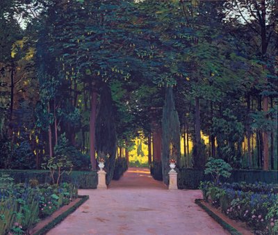 Gärten von Aranjuez, von Rusinol, Santiago (1861-1931). Öl auf Leinwand, ca. 1899. Ablo Coleccion von Santiago Rusinol i Prats