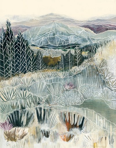 Vereiste Berglandschaft von Sarah Fitzgerald