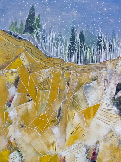 Goldene Gipfel Winternacht von Sarah Fitzgerald