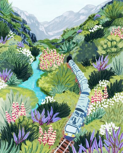 Bergtal Zugreise von Sarah Gesek