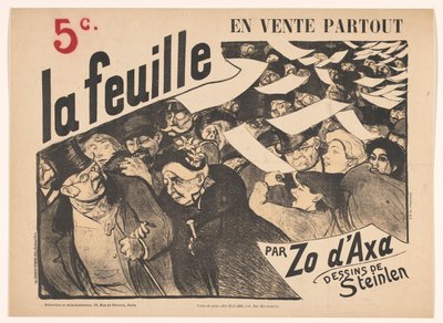 Werbeplakat für La feuille von Zo d