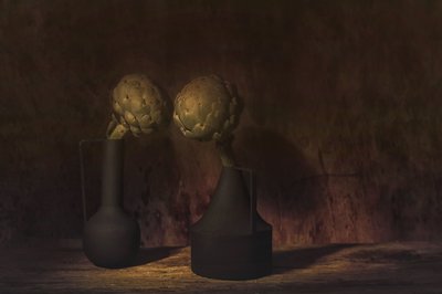 Stimmungsvolle Artischocken-Stillleben von Saskia Dingemans