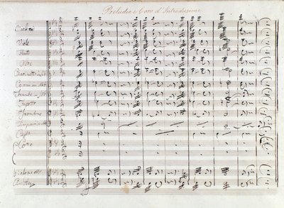 Erste Seite des Vorspiels der Oper Il bravo von Mercadante (1842) von Saverio Mercadante
