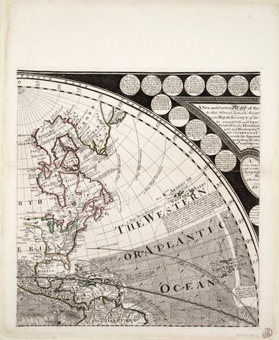 Eine neue und korrekte Weltkarte (Ausschnitt), ca. 1774 von Sayer & Bennett