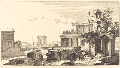Landschaft mit klassischen Ruinen von Sébastien  Le Clerc I