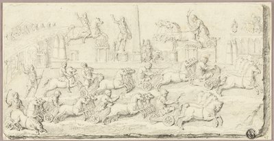 Römisches Wagenrennen (nach antikem Basrelief) von Sébastien Le Clerc the Younger