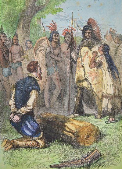 Pocahontas rettet das Leben von John Smith von School American