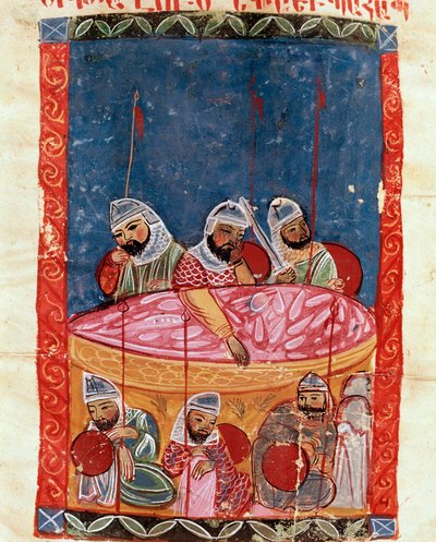 Wachen am Grab Christi (Miniatur) von School Armenian