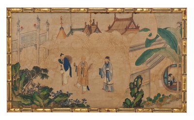 Eine von vierundzwanzig Szenen aus Traum der Roten Kammer von School Chinese