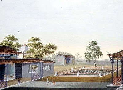Ummauerter Garten, ca. 1820-40 von School Chinese