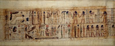 Altägyptische Kunst Mythologischer Papyrus von Serimen von School Egyptian