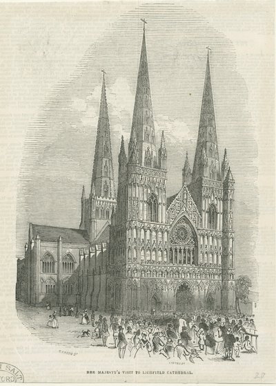 Lichfield Kathedrale - Westfront von School English