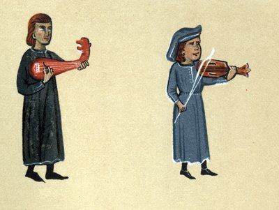 Ein Troubadour des Mittelalters, Illustration aus 