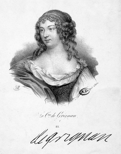 Françoise Marguerite de Sévigné, Gräfin von Grignan (1648-1705), Tochter von Marie de Rabutin-Chantal (Rabutin Chantal), Marquise von Sévigné genannt Madame de Sévigné (1626-1696) von School French