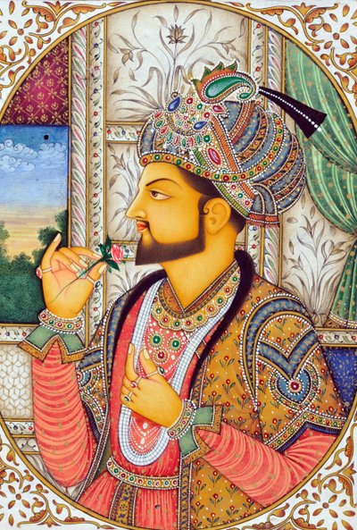 Miniaturmalerei Mogulkaiser Shah Jahan Indien Asien von School Indian