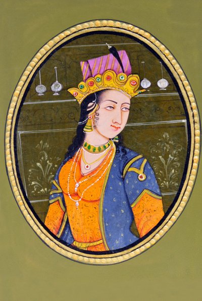 Miniaturmalerei von Königin Noorjahan, Indien, Asien von School Indian