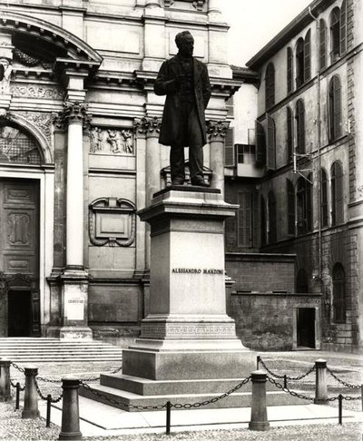 Denkmal für Alessandro Manzoni (1785-1873) von School Italian