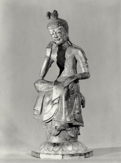 Bodhisattva in meditativer Pose sitzend, ca. 645-794 von Japanese School